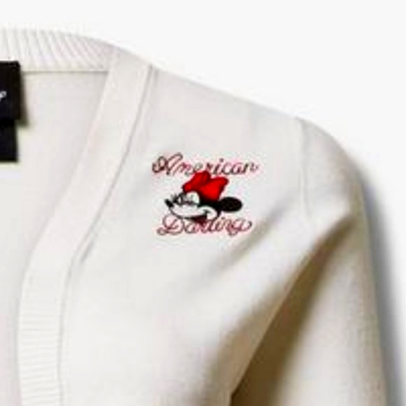 ❤️NWT VINTAGE TORRID CARDIGAN - DISNEY MINNIE MOUSE - AMERICANA SHRUG SWEATER - Picture 2 of 10